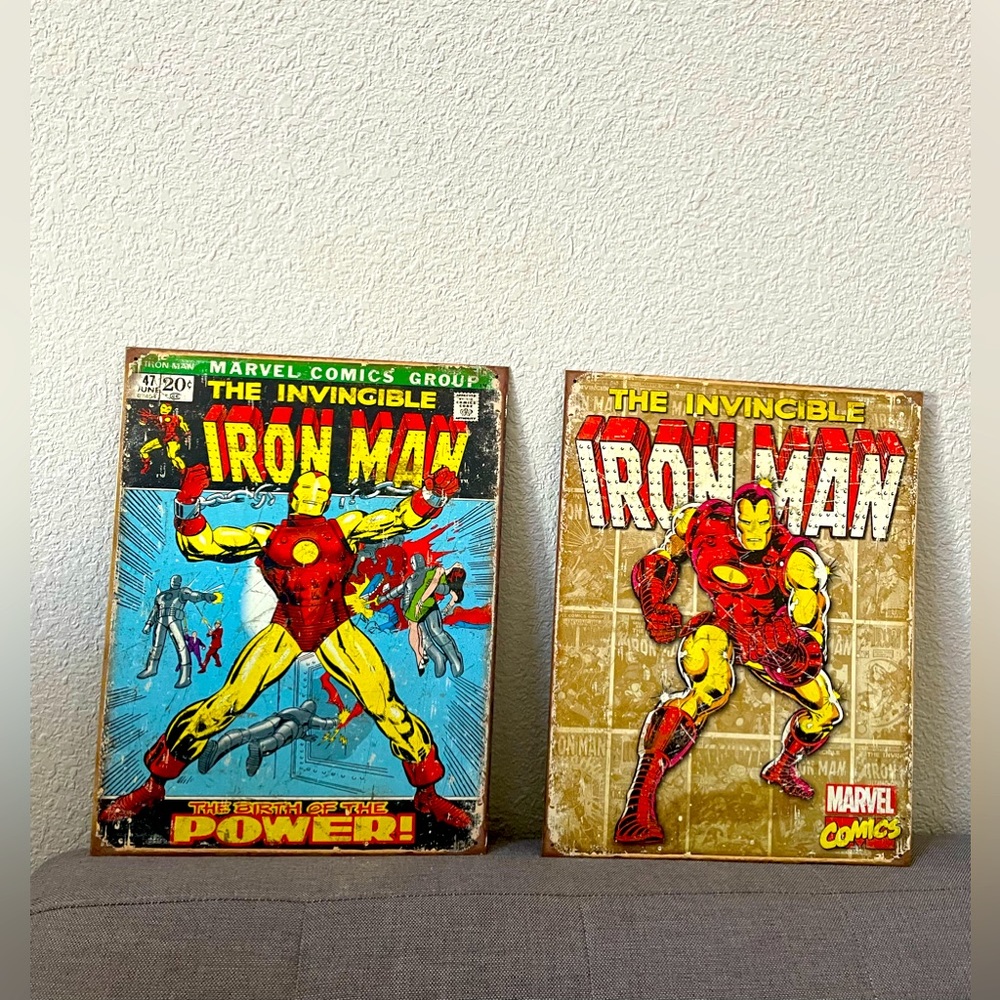 Retro Iron Man Tin Panels